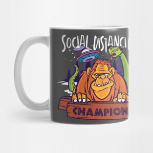 Bigfoot Social Distancing World Champion Mug